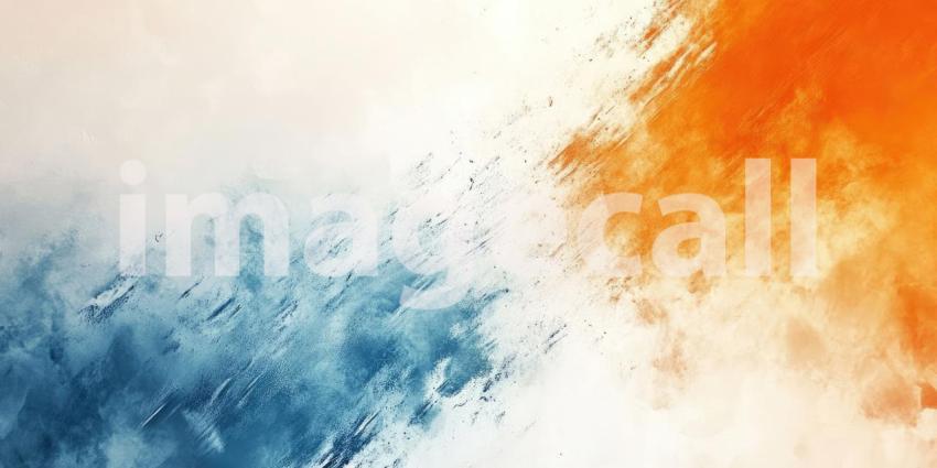 Fluid Forms: An Abstract Composition of Intersecting Curves in Vibrant Blue and Orange