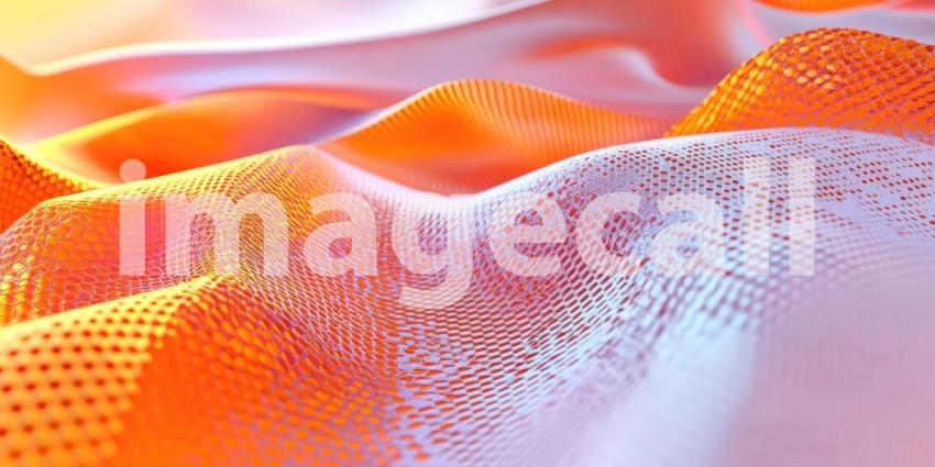 Digital Symphony: A Dynamic Abstract of Intertwining Hexagons, Pulsating with Neon Colors in a Deep, Cosmic Space