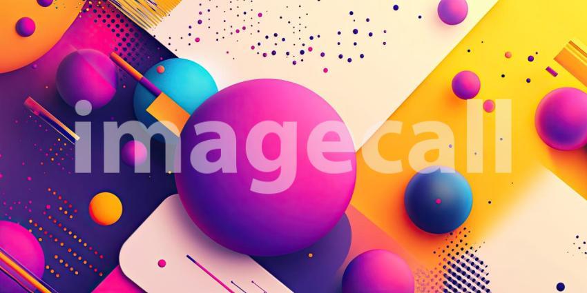 A Candy-Colored Dreamscape: A Bountiful Array of Playful Shapes in a Kaleidoscope of Colors