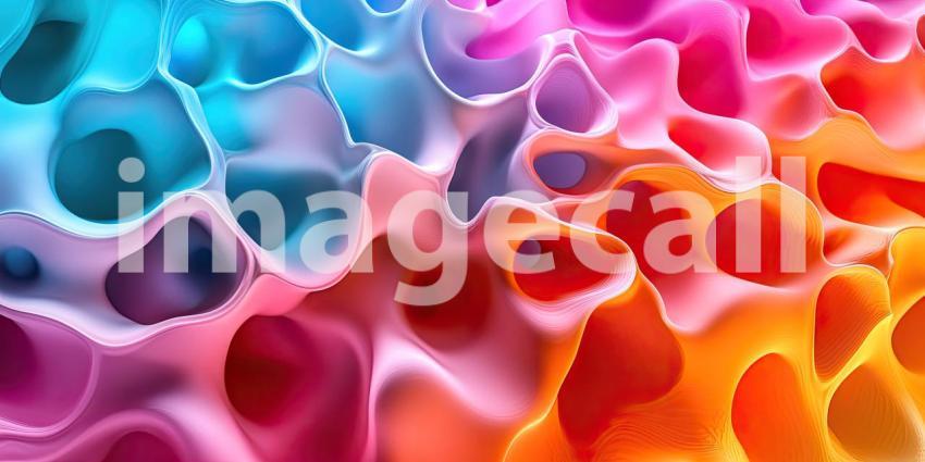 A Chromatic Labyrinth: A Psychedelic Journey Through a World of Intertwining Colors and Organic Forms