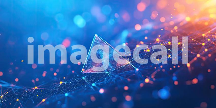 Abstract 3D Triangles Background Geometrical