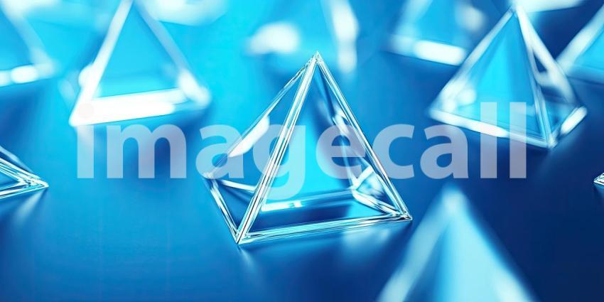 Abstract 3D Triangles Background Geometrical