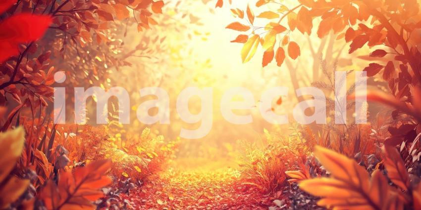 Autumnal Reverie: A Golden Tree Stands Sentinel Beside a Tranquil Pond, Leaves Dancing on the Water's Surface