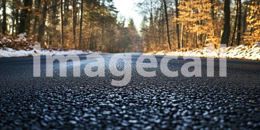 Winters Road: A Winding Path Through a Snow-Dusted Forest, Beckoning the Traveler into the Unknown