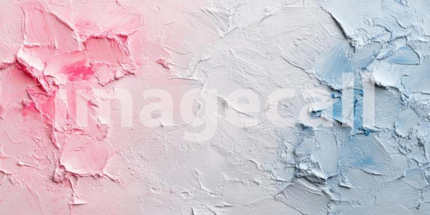 Pastel Dreams: A Textured Abstract of Swirling Blue, Pink, and White Paint