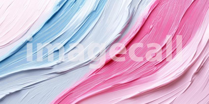 Pastel Dreams: A Textured Abstract of Swirling Blue, Pink, and White Paint