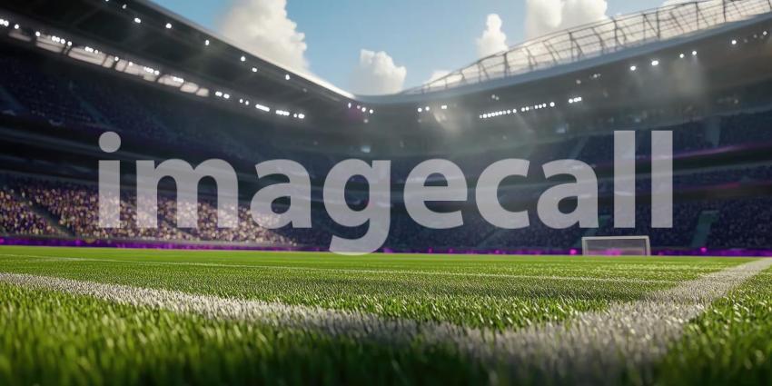 Awaiting the Roar: An Empty Football Stadium Basking in the Warm Sunshine