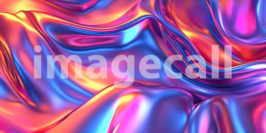 A Fluid Symphony of Color: Abstract Waves of Radiant Pink and Purple Swirl and Flow in a Mesmerizing Dance
