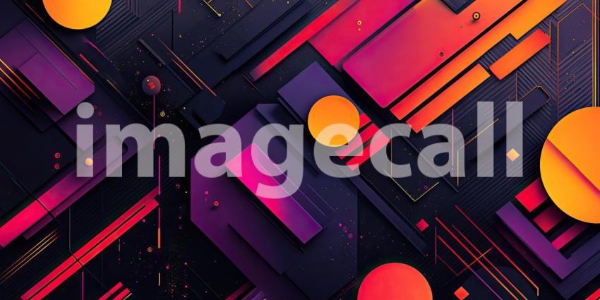 Dynamic Intersect: A Symphony of Vibrant Lines and Angles Intertwine in a High-Energy Composition, Pulsating with Neon Hues Against a Deep, Dark Background