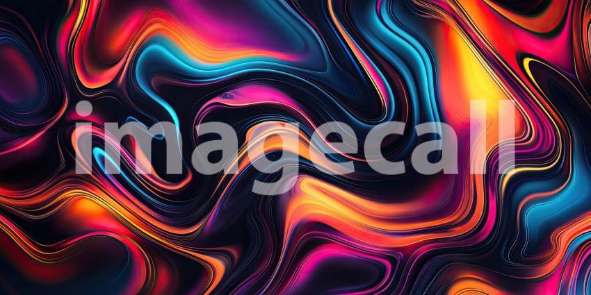 Dynamic Intersect: A Symphony of Vibrant Lines and Angles Intertwine in a High-Energy Composition, Pulsating with Neon Hues Against a Deep, Dark Background