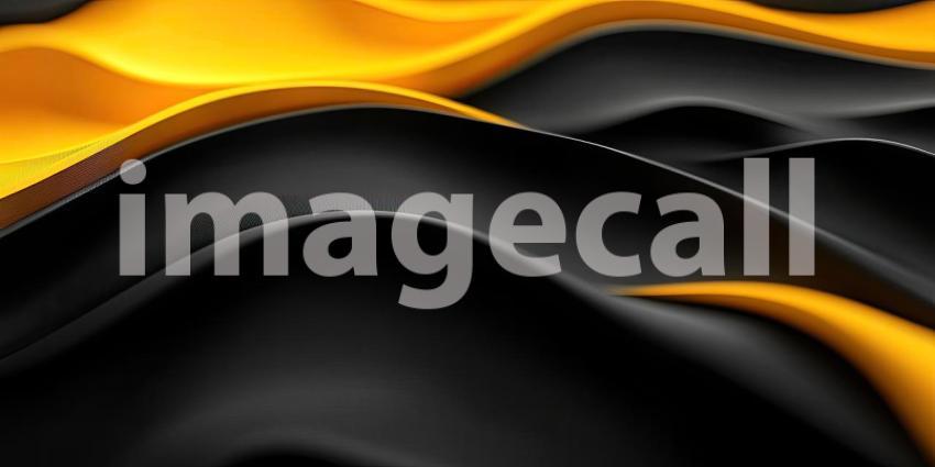 Abstract Fluid Gold: A Dynamic Composition of Swirling Black and Golden Hues Intertwine, Evoking a Sense of Luxury and Opulence