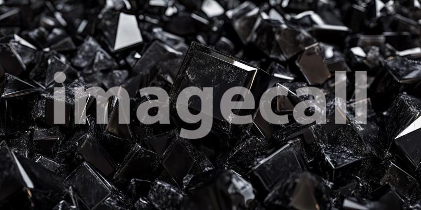 A Sea of Shadows: A Monochrome Landscape of Interlocking Cubes, Each Facet Reflecting a Haunting Depth