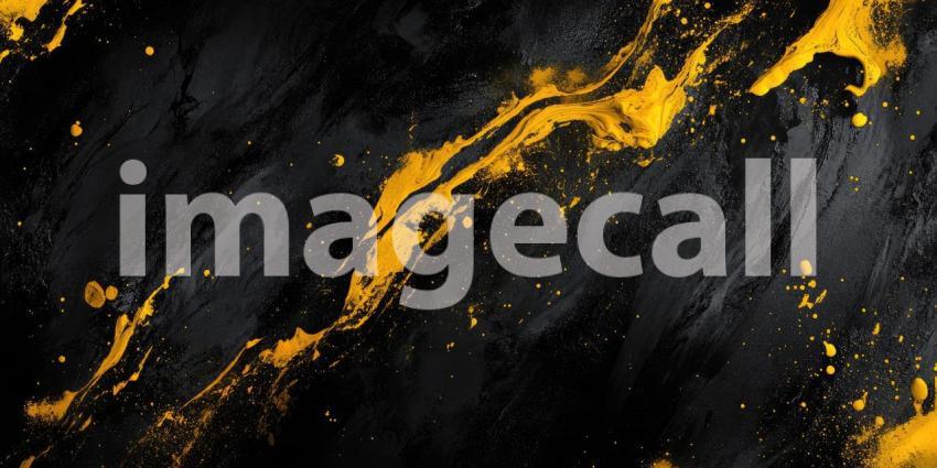 Abstract Fluid Gold: A Dynamic Composition of Swirling Black and Golden Hues Intertwine, Evoking a Sense of Luxury and Opulence