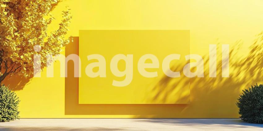 A Wall of Sunshine: A Vibrant Yellow Brick Wall, Bathed in Sunlight, Creates a Bold and Cheerful Architectural Statement