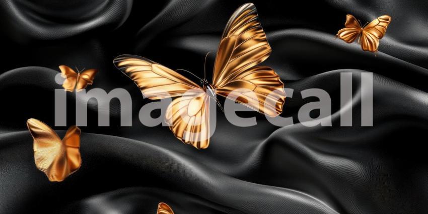 Fluid Iridescence: A Tapestry of Shimmering Silk, Draped and Swirled in a Play of Light and Shadow, Captivates with its Hypnotic Hues of Blue and Violet