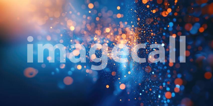 Celestial Dreamscape: A Deep Blue Canvas Emblazoned with Shimmering Lights and Nebulous Wisps, Evoking a Sense of Cosmic Wonder and Tranquility