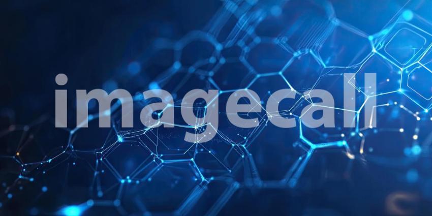 Interconnected Universe: A Network of Luminescent Hexagons, Bound by a Web of Light, Represents the Interconnectivity of All Things in the Digital Age