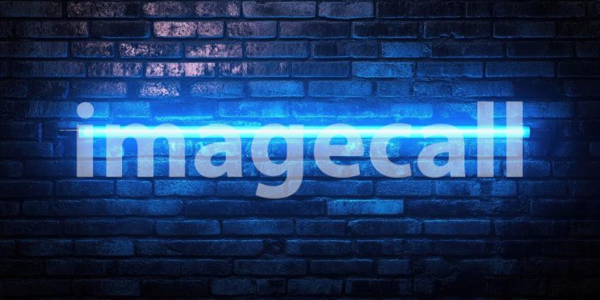 Neon Glow on Brick: A Vibrant Blue Neon Sign, Mounted Against a Rustic Brick Wall, Casts a Luminous Glow, Creating a Striking Contrast of Textures and Tones