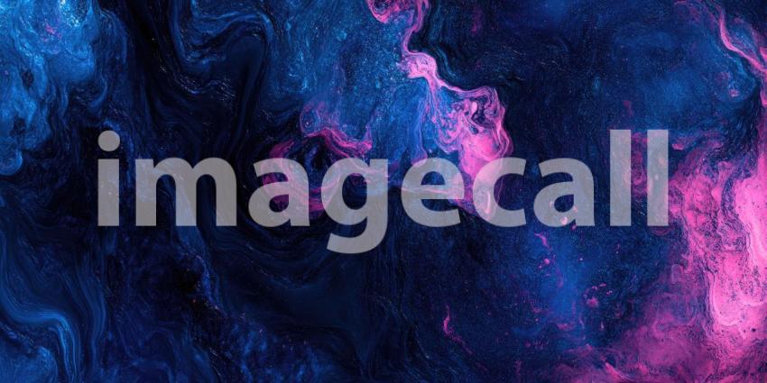 A Celestial Tapestry: An Abstract Masterpiece of Blue and Gold, Evoking the Cosmic Dance of Nebulae and Stardust