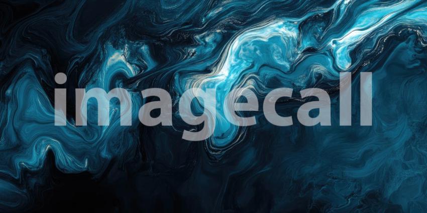 A Celestial Tapestry: An Abstract Masterpiece of Blue and Gold, Evoking the Cosmic Dance of Nebulae and Stardust