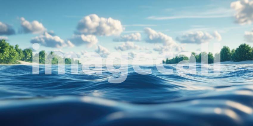 The Ocean's Whisper: A Gentle Wave, Laden with Foamy Foam, Licks the Sandy Shore, Whispering Tales of the Endless Sea