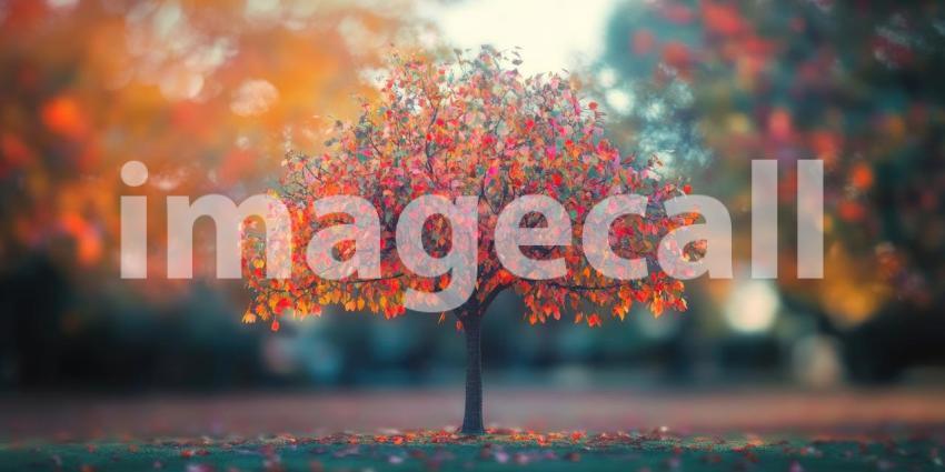 A Sunlit Meadow: Sunlight filters through the leaves of a majestic tree, illuminating a vibrant carpet of wildflowers in a picturesque meadow