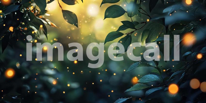 A Wintery Glow: Twinkling Lights Illuminate Bare Branches Against a Twilight Sky, Casting a Magical Spell and Evoking the Spirit of the Festive Season