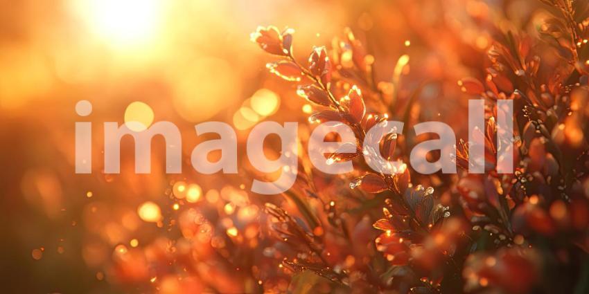 A Midsummer Night Dream: Sunlight filters through a canopy of leaves, illuminating a magical scene where fireflies twinkle like stars against a backdrop of lush greenery