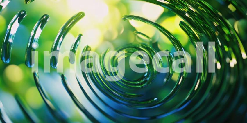 A Symphony of Light and Dew: A mesmerizing interplay of golden bokeh and glistening water droplets creates a vibrant, abstract composition on a verdant green backdrop