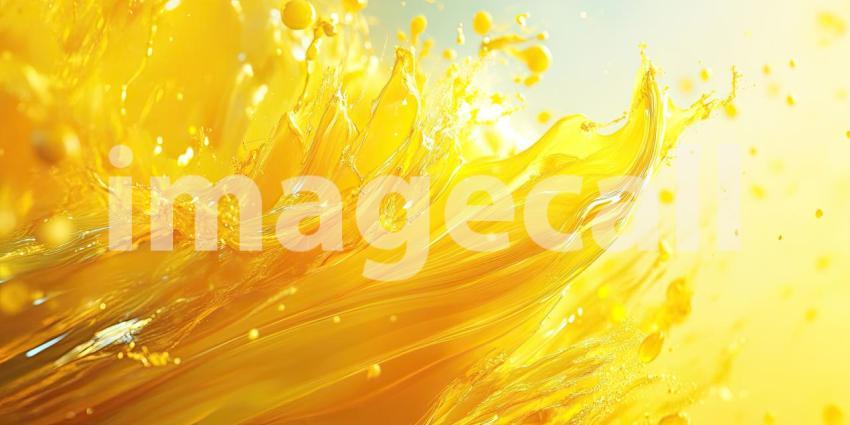 A Golden Symphony: A Dynamic Burst of Liquid, Captured in Motion, Creates a Whirlwind of Color and Texture, Evoking a Sense of Energy and Excitement