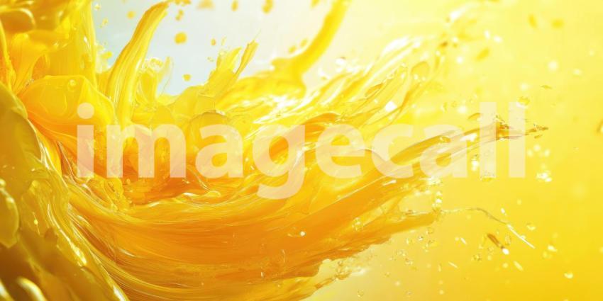 A Golden Symphony: A Dynamic Burst of Liquid, Captured in Motion, Creates a Whirlwind of Color and Texture, Evoking a Sense of Energy and Excitement