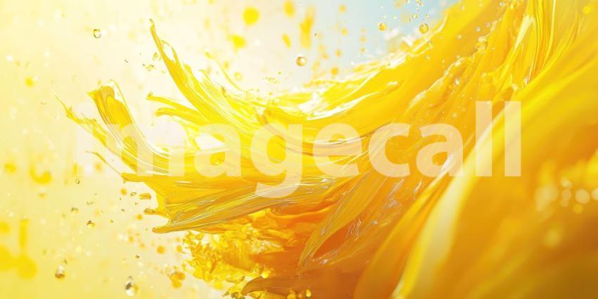 A Golden Symphony: A Dynamic Burst of Liquid, Captured in Motion, Creates a Whirlwind of Color and Texture, Evoking a Sense of Energy and Excitement