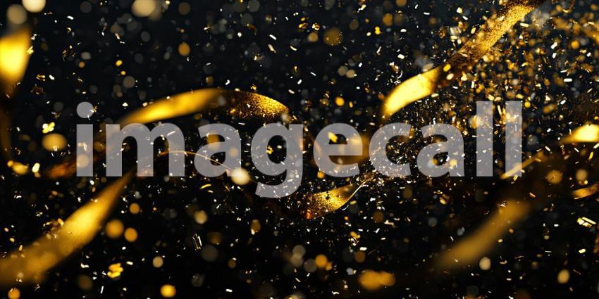 A Golden Shower of Celebration: Confetti bursts forth in a dazzling explosion of color and light, capturing the joyous energy and excitement of a momentous occasion