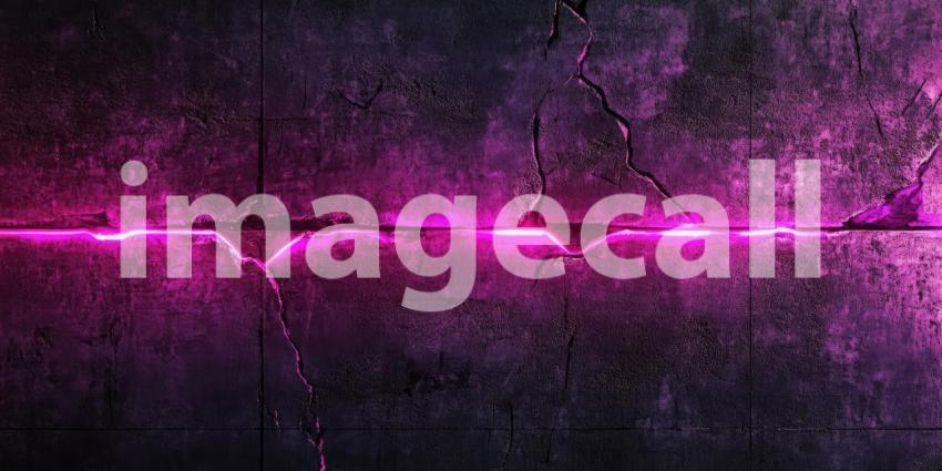 A Line of Red: A single, vibrant red neon light casts a stark glow against a weathered concrete wall, creating a minimalist yet striking composition