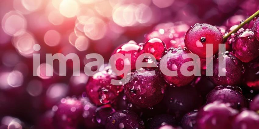 Juicy Red Currants Glistening with Dew
