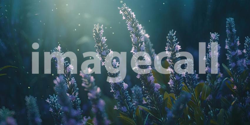 A Sea of Lavender Bathed in Golden Sunlight