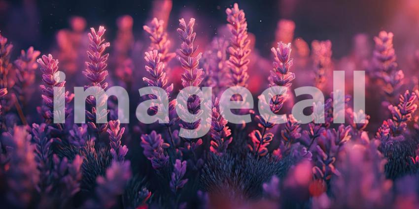 A Sea of Lavender Bathed in Golden Sunlight