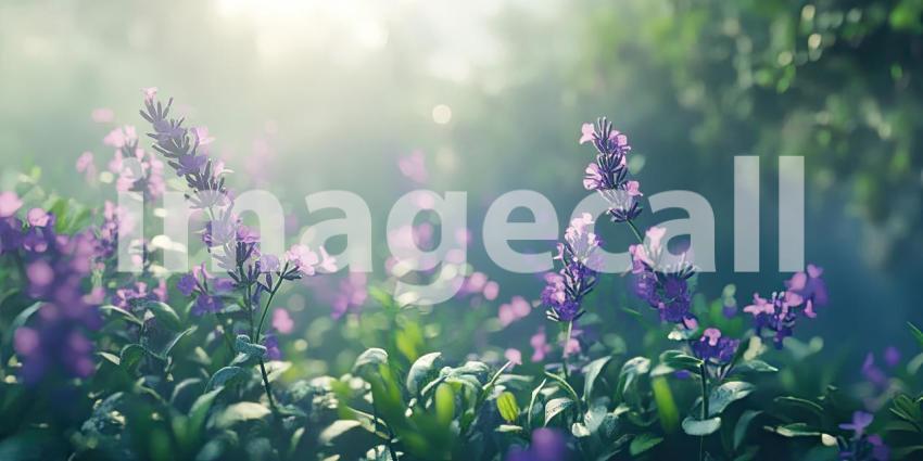 A Sea of Lavender Bathed in Golden Sunlight