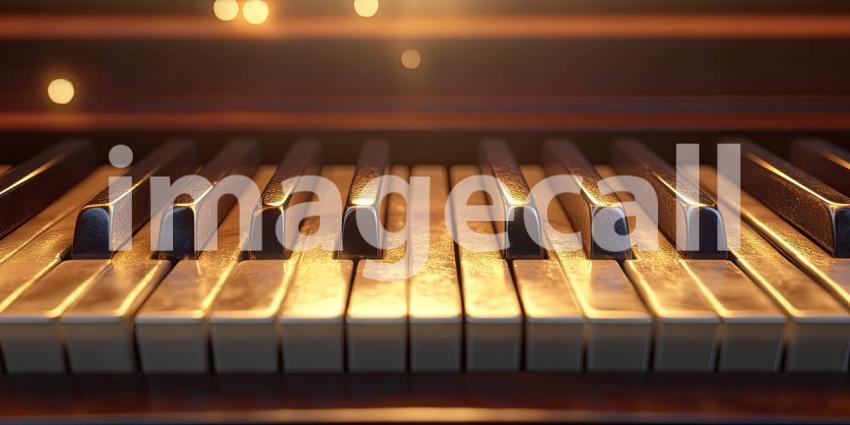 Abstract Piano Keys in a Vibrant Color Palette