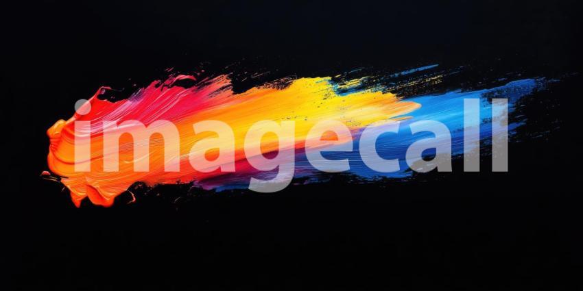 Abstract Brushstroke in Vibrant Hues