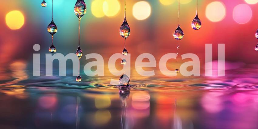 Water Droplet Symphony in a Kaleidoscope of Colors