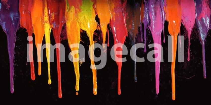 A Cascade of Color: A Vibrant Abstract Expressionist Masterpiece