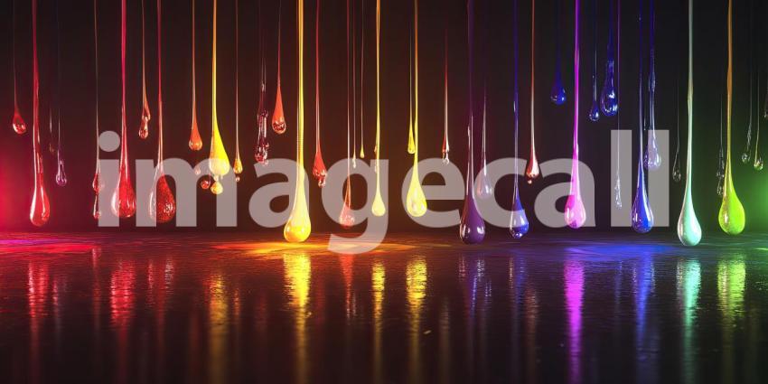 A Cascade of Color: A Vibrant Abstract Expressionist Masterpiece