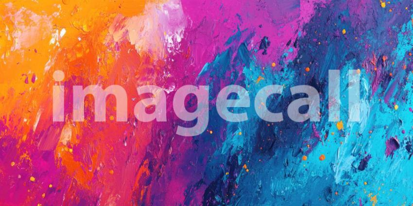 A Fiery Collision: A Textural Abstract Expressionist Canvas