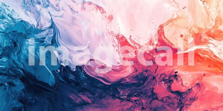 A Fiery Collision: A Textural Abstract Expressionist Canvas