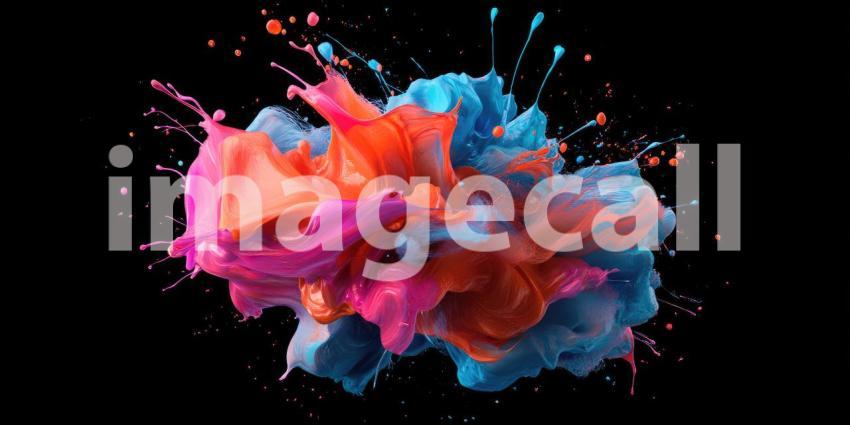 A Fiery Collision: A Textural Abstract Expressionist Canvas