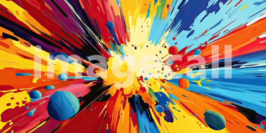 A Chromatic Explosion: A Burst of Color and Energy