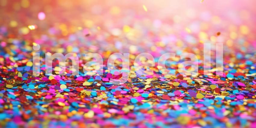 A Celebration in Colors: A Bed of Confetti Shimmers in the Light