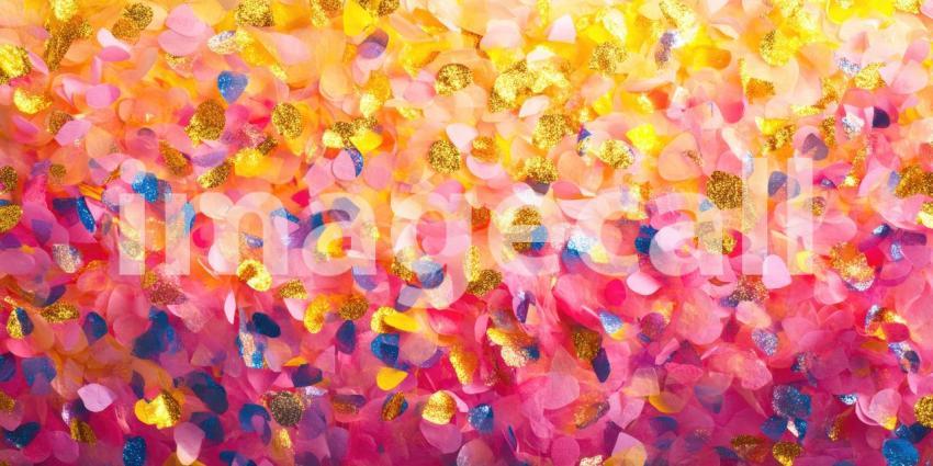 A Celebration in Colors: A Bed of Confetti Shimmers in the Light