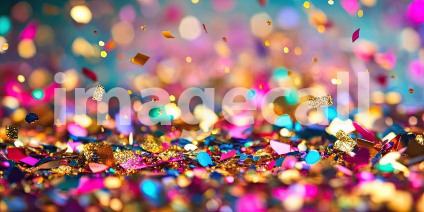 A Celebration in Colors: A Bed of Confetti Shimmers in the Light
